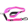 Laisse chien CONFORT PRO MAX avec boucle sécurité voiture 120cm Rose