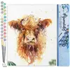 Figured'Art Schilderen op Nummer Volwassenen canvas Gele koe - Handwer...