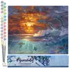 Figured'Art Schilderen op Nummer Volwassenen canvas Oceaan en zonsonde...