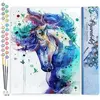 Figured'Art Schilderen op Nummer Volwassenen canvas Paard in het blauw...