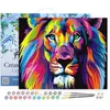 Figured'Art Schilderen op Nummer Volwassenen met lijst - Leeuw Pop-art...