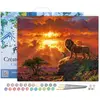 Figured'Art Peinture par Numéro Adulte avec cadre Lion au coucher de s...