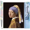 Figured'Art Peinture par Numéro Adulte Vermeer La Jeune Fille à la Per...