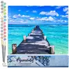 Figured'Art Schilderen op Nummer Volwassenen canvas Ponton in Paradise...