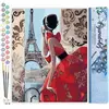 FIGURED'ART FiguredArt Peinture par Numéro Adulte Belle Femme et Tour ...