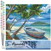 Figured'Art Schilderen op Nummer Volwassenen canvas Boot onder de palm...