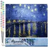Figured'Art Schilderen op Nummer Volwassenen canvas Van Gogh Sterrenna...