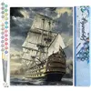 Figured'Art Schilderen op Nummer Volwassenen canvas Oceaangaljoen - Ha...