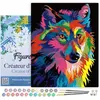 Figured'Art Schilderen op Nummer Volwassenen met lijst - Wolf Pop-art ...