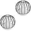 Balise solaire EZILight Deco Ball Pack de 2 - Blanc et noir - Waterpro...