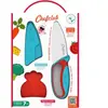 Couteau chef CHEFCLUB le couteau du chef kids bleu et rouge