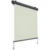 Store Vertical Rétractable Canopée avec Coffre et Manvelle Beige 2.5x1...