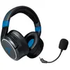Stellplay Casque sans fil SteelPlay Metaltech Cobalt pour PS4 PS5 Nintendo Switch Xbox Series XS Xbox One PC et Mac Noir et Bleu