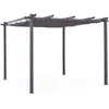 SWEEEK Pergola aluminium - Isla 3x3m - Toile grise - Tonnelle idéale pour votre terrasse