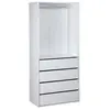 SWEEEK Module dressing avec 4 tiroirs et 1 penderie blanc. panneaux stratifiés