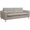 Canapé lit 3 places SWEEEK - Beige/Lin - Matelas 12cm - Fabrication fr...
