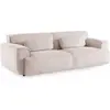 SWEEEK Canapé 3 places. tissu velours côtelé. 2 coussins déhoussables. Wallas L 230 x P 98 x H 73cm