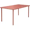 SWEEEK Table de jardin métal 6-8 places. terracotta. Amelia. 160x90xH72.5cm