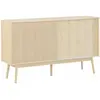SWEEEK Buffet de rangement décor bois naturel. Linear. deux portes. deux étagères. L 150 x P 39.5 x H 90cm