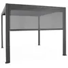 SWEEEK Pergola Bioclimatique gris anthracite   Triomphe   300x400cm. aluminium. à lames orientables + store 300cm