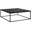 SWEEEK Table basse. Industrielle. structure métal noir. L 100 x l 100 x H 36cm