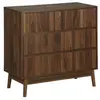 SWEEEK Commode de rangement décor bois de noyer. 3 tiroirs