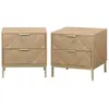 SWEEEK Lot de 2 tables de chevet. Budapest. deux tiroirs. L 45 x l 40 x H 45cm