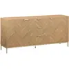 SWEEEK Buffet décor bois chevrons 2 portes 160cm Budapest