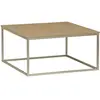 SWEEEK Table basse. Budapest. décor chevrons. structure métal. L 80 x l 80 x H 40cm