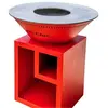 GRILL'CHIC Brasero Classique Aluminium 103 Rouge Double Cuve