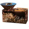 Braséro - GRILL'CHIC - Traditionnel 80x90 - Acier Corten - Double Cuve - Surface de cuisson 0,45 m²