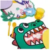 Omy Magic Water placemat set van 2 placemat + 1 waterstift Dinos