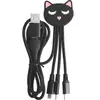 Câble de charge universel 3 en 1 Yello koko Andy 1 m Chat Noir