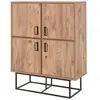 Concept-Usine BRESOV - Buffet industriel en bois et métal - 4 portes - 8 rangements
