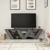 Concept-Usine Meuble Tv Design Gris Anthracite 158 Cm Noli
