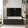 Meuble TV - MELI - Concept Usine - contemporain -  140 x 35x 32 cm - couleur Noir