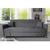 CONCEPT USINE ADARE - Canapé convertible avec coffre en tissu gris foncé 3 places