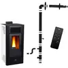 Poêle à granulés étanche Anita 116 kW Blanc Sannover + Kit dinstallati...