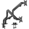 Bras articulés double - OPLITE - MT10 - Noir - Ergonomique - Réglable - Compatible VESA