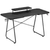 Bureau Gaming OPLITE ATIKA T10 XL Noir - Plateau en mélaminé et piètement en acier noir