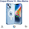 Coque magnétique premium iPhone 13   Bleu Marine Fine & antichoc