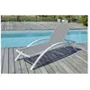 DCB GARDEN Chaise longue en aluminium et textilène Barcelona - Taupe