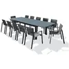 DCB GARDEN Ensemble repas de jardin 12 places en aluminium gris anthracite
