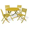 Ensemble repas de jardin pliant - CITY GARDEN - MARIUS - Aluminium - J...