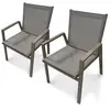 Fauteuil de jardin empilable en aluminium quartz - DCB GARDEN - FLORID...
