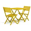 CITY GARDEN Ensemble repas de jardin 2 places en aluminium moutarde