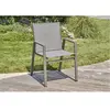 DCB GARDEN Fauteuil de jardin empilable en aluminium quartz