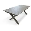 DCB GARDEN Table de jardin en aluminium quartz