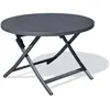 CITY GARDEN Table de jardin pliante MARIUS (diam. 110 cm) en aluminium - GRIS ANTHRACITE