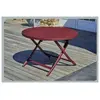 Table de jardin ronde pliante en aluminium rouge carmin